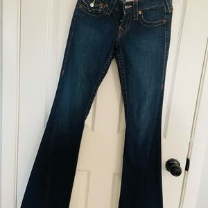 True Religion Dark Indigo Flare Jeans